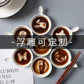 Ceramic tableware cartoon seasoning dipping dish for home bowls and chopsticks creative sauce hotel cute side dish soy sauce personalized