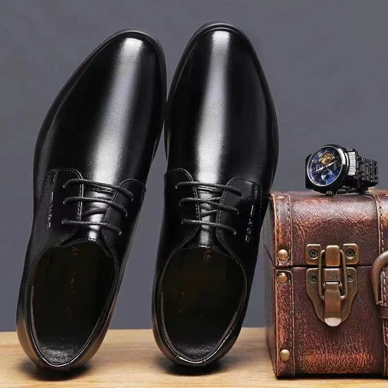 New arrival business formal leather shoes men's casual wedding groom british heightening summer breathable youth pointed toe men's shoes