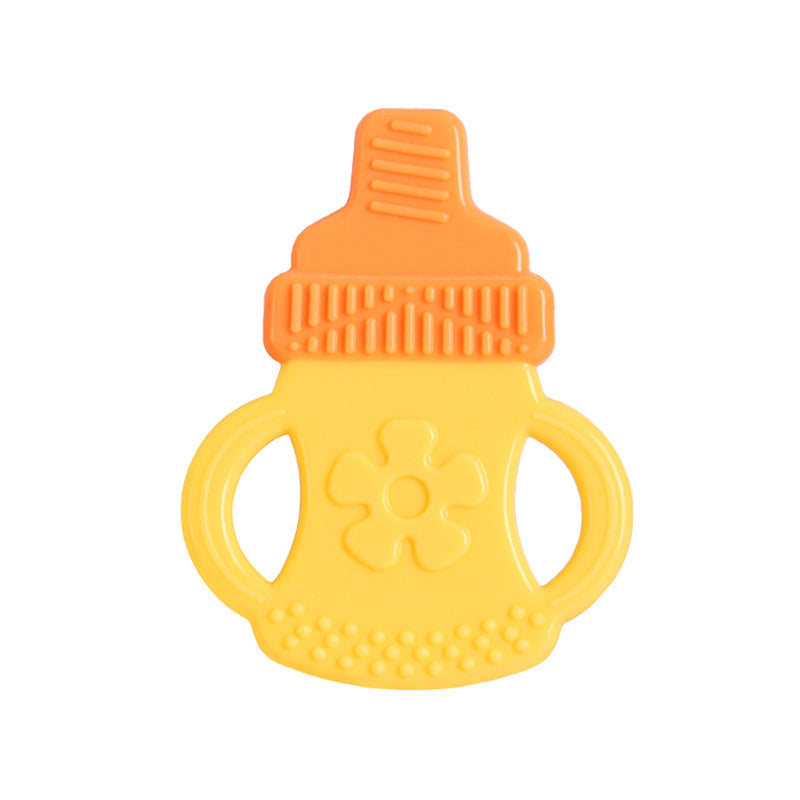 Baby fruit flat toothpaste 3 months grinding stick food grade silicon biting glue baby teething toy significant other