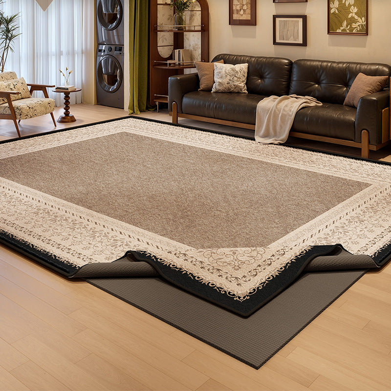 Removable and washable carpet french medieval retro persian no-wash and wipeable double-layer detachable machine washable sofa bedroom floor mat