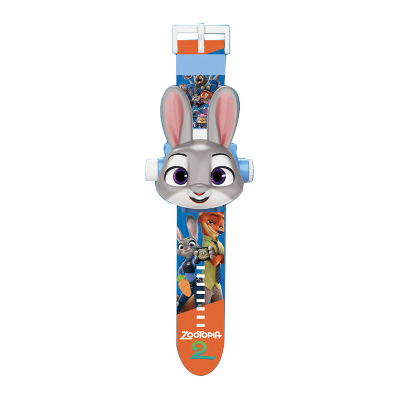 Bestselling zootopia kids' watch - judy hopps & nick wilde 24 pattern projection electronic watch - children's cartoon educational toy