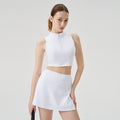 Short-sleeved yoga clothes, tight skirts, running sports vests, quick-drying short yoga tops, tennis skirt suits for women