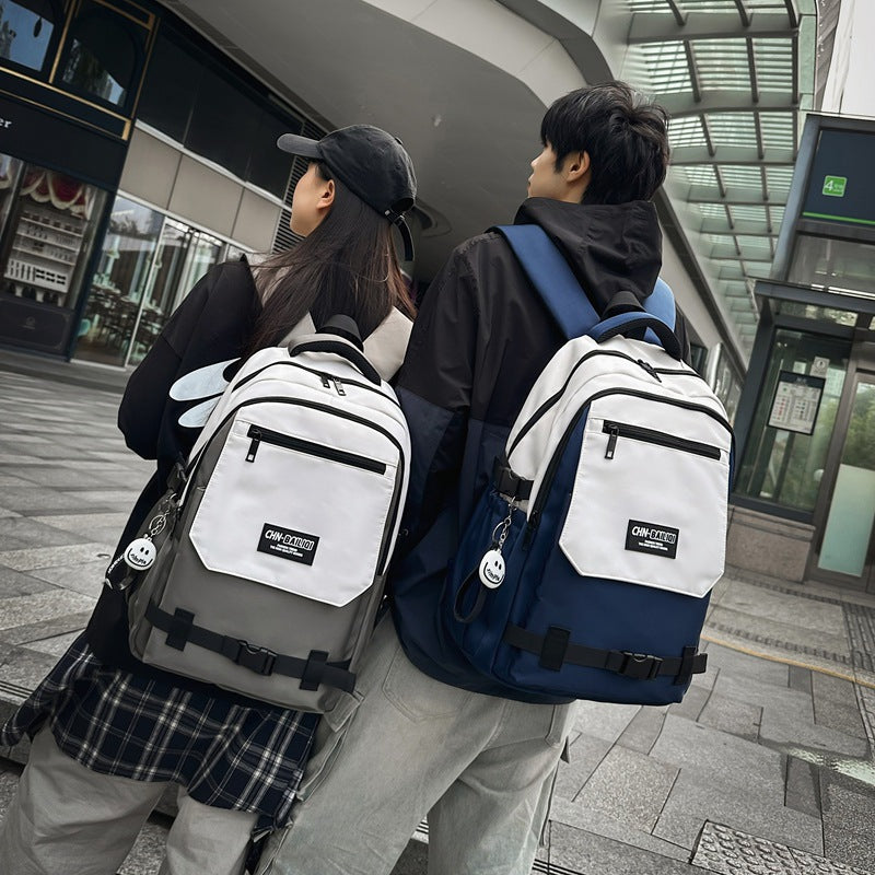 Japanese style backpack men's college student school bag lightweight outing hiking travel backpack women's easiest for match large capacity computer bag