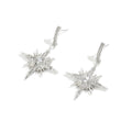 European and american cross-border cold style star earrings for women, trendy sweet and cool, irregular eight-pointed star, diamond-encrusted, light luxury earrings wholesale