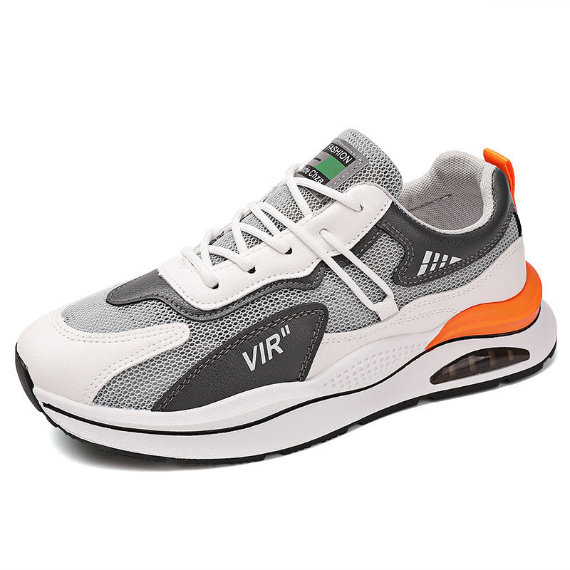 Spring men's shoes: breathable mesh, new 2025 styles, athletic running, casual, height increasing, summer dad shoes, trendy footwear