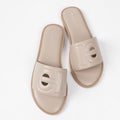 plus sizefashionfashioncasual sandals new arrival genuine leather cut out plain pure colorflats women's slippers beach one
