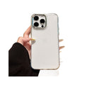 Luxury solid color transparent shockproof phone case for iphone 16/15 pro, apple 17 max, and iphone 13