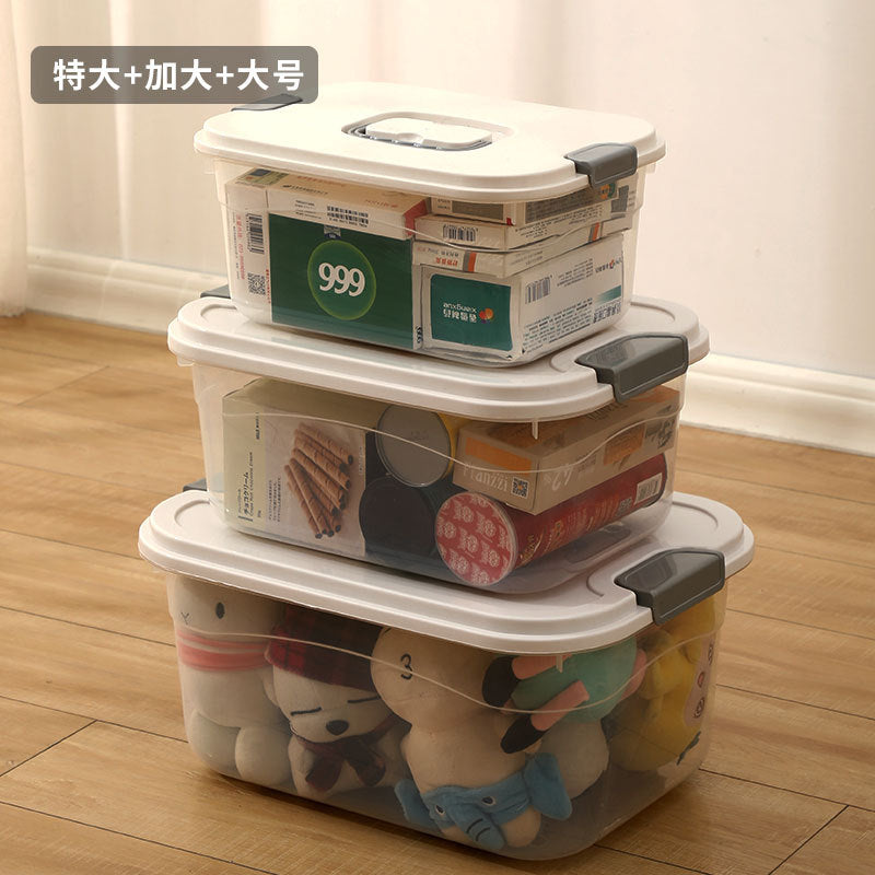 Household wardrobe storage box Clothes toys Books Transparent storage box Plastic snacks Car finishing box Storage box