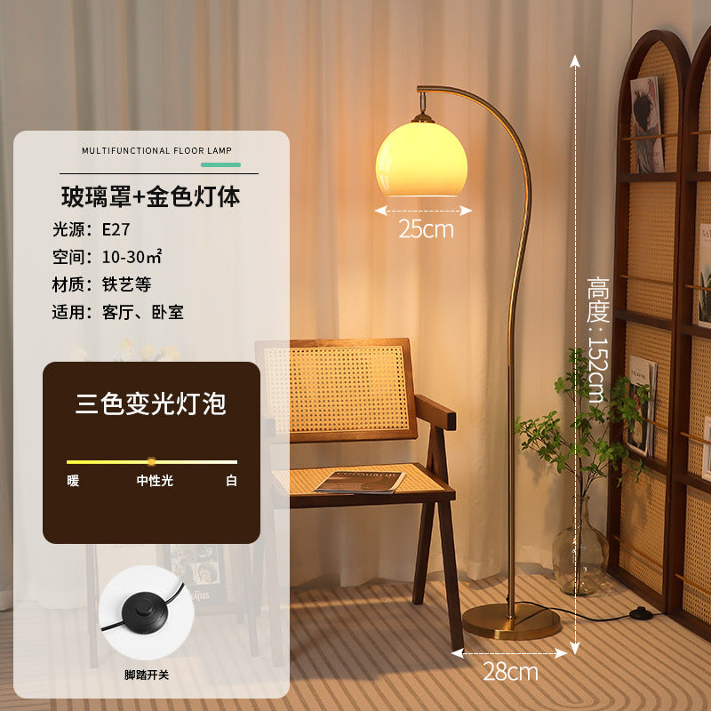 Floor lamp french medieval style living room bedroom classy sense accessible luxury sofa side ornaments italian normcore atmosphere table lamp