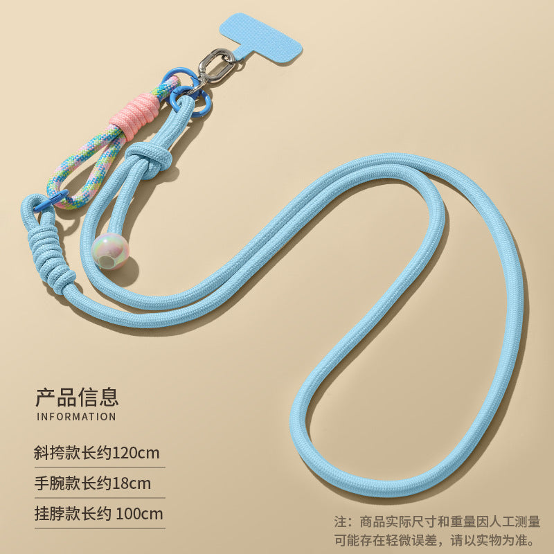 Multifunctional adjustable phone lanyard - crossbody, backpack, portable nylon long strap - neck hanging, personalized braided lanyard, anti-loss