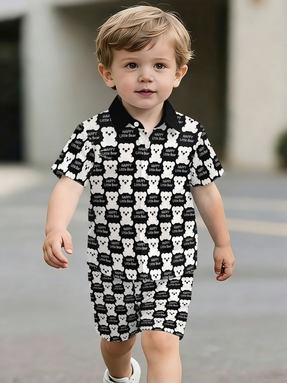 hot-selling children's short-sleeved shirt set, casual shirt set, summer simple stripes, dropshipping available