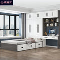 Tatami small apartment bed cabinet all-in-one wardrobe desk kids bed multifunctional for home bedroom storage bed