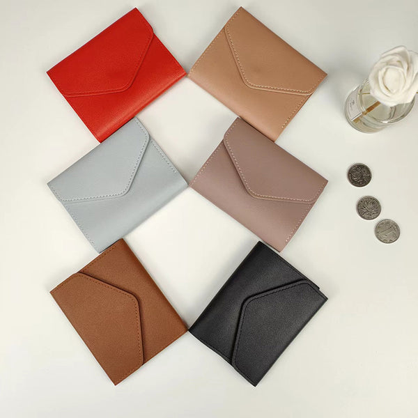 New women's wallet fashionable and simple three-fold short wallet multi-card multi-function change bag