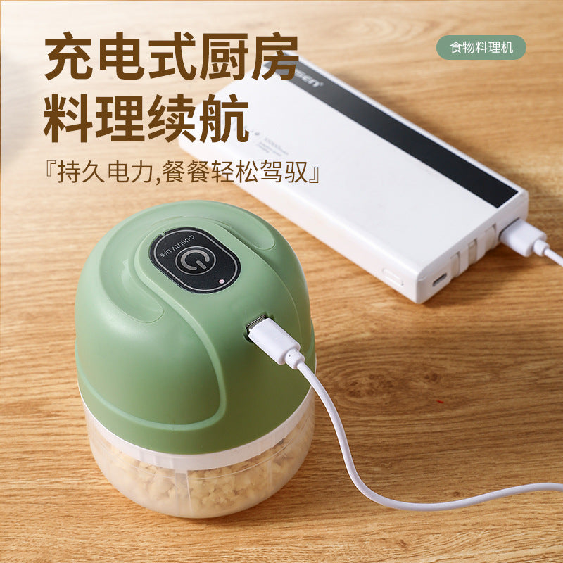 Garlic masher for homesmall electric garlic masher kitchen wireless meat grinder infant portable food supplement food processor