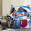 Graffiti lazy sofa commemorative caterpillar casual bean bag suede lounge chair can be used for home balcony cross-border foreign trade