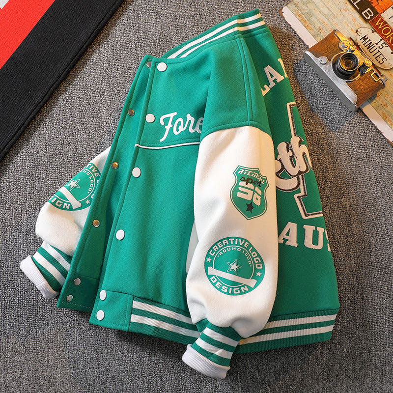 Boys' outerwear: new  collection - kids' baseball jacket, autumn apparel, trendy brand jacket for boys, perfect for spring and autumn