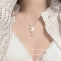 French shell star necklace for women-x1385 silver