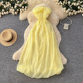 Frenchniche stylesense of design knot sexytube topdress women's beach vacation dress long dress spring summer