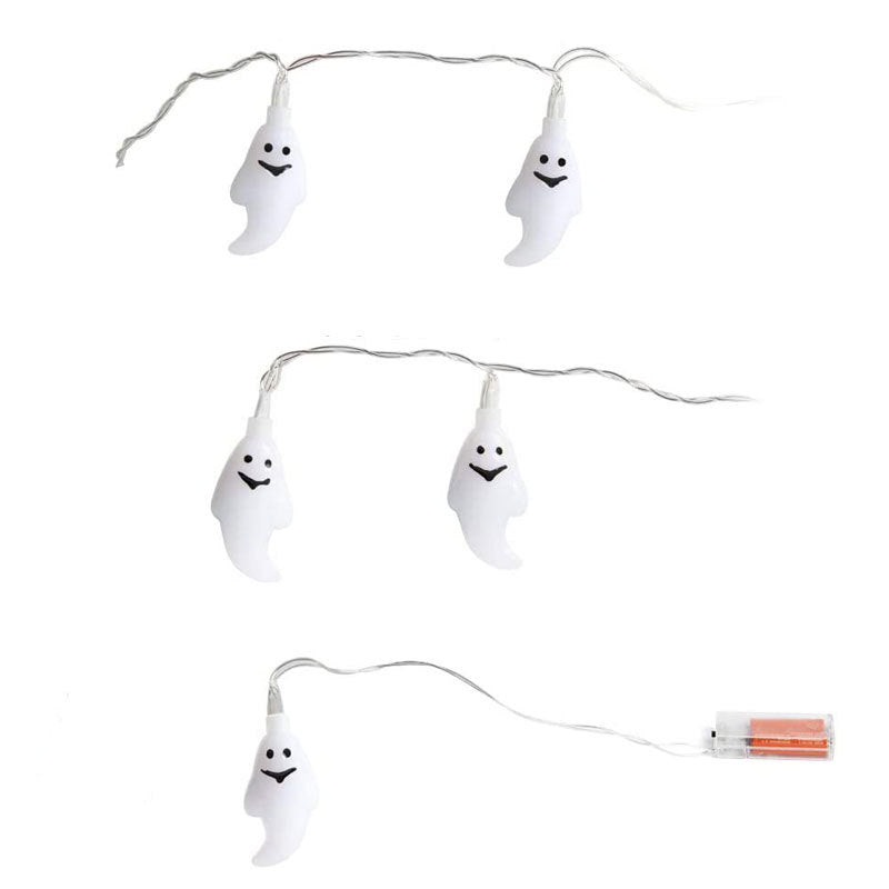 New Halloween light string skull ghost horror decorative lights ghost festival atmosphere small lights battery box pumpkin lights