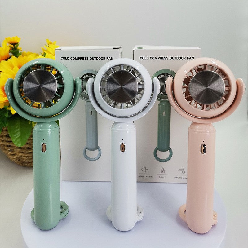 new arrival cooling fan for home desktop usb cold compress small fan portable handheld outdoor ice compress fan