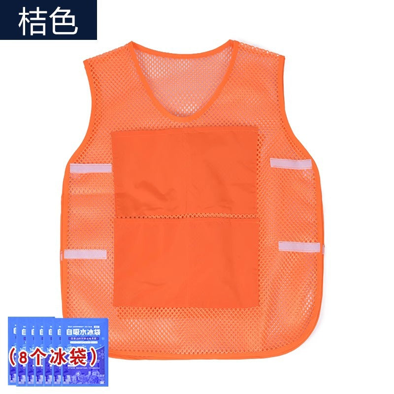 降温冰马甲制冷冰袋空调背心户外工地高温透气夏天液冷水冷制神器