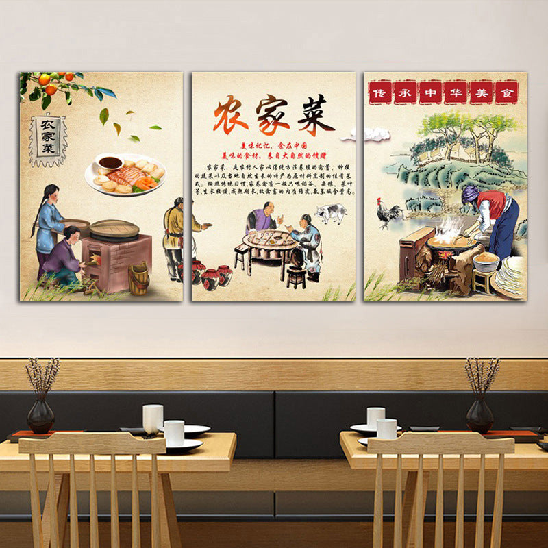 Hotel box wall decoration painting creative agritainment wall mural restaurant catering shop farmyard room painting
