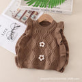 Girlknittingvestspring & fall style fungus flower vest baby sweater waistcoat k-stylecute baby outwear