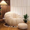 Cream style lazy sofa can lie down and sleep pumpkin sofa chair casual chair cashmere fabric sofa single sofa