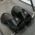 8cm thick sole thick heel slippers women's summer outwear thick sole stomping on shit feeling 2025 new summer beach sandals