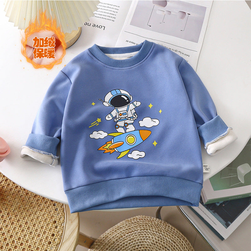 Children's hoodies:  autumn collection - thickened long-sleeve t-shirts for boys and girls, infant and toddler pullover tops