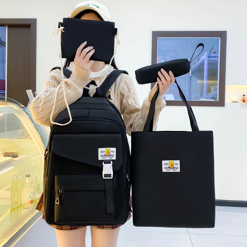 Large capacity bag backpack leisure trend schoolbag primary and secondary school student schoolbag new light travel backpack wholesale