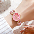 Round dial small square sugar cube niche women's watch diamond-studded candy color new fashion quartz bracelet watch for women