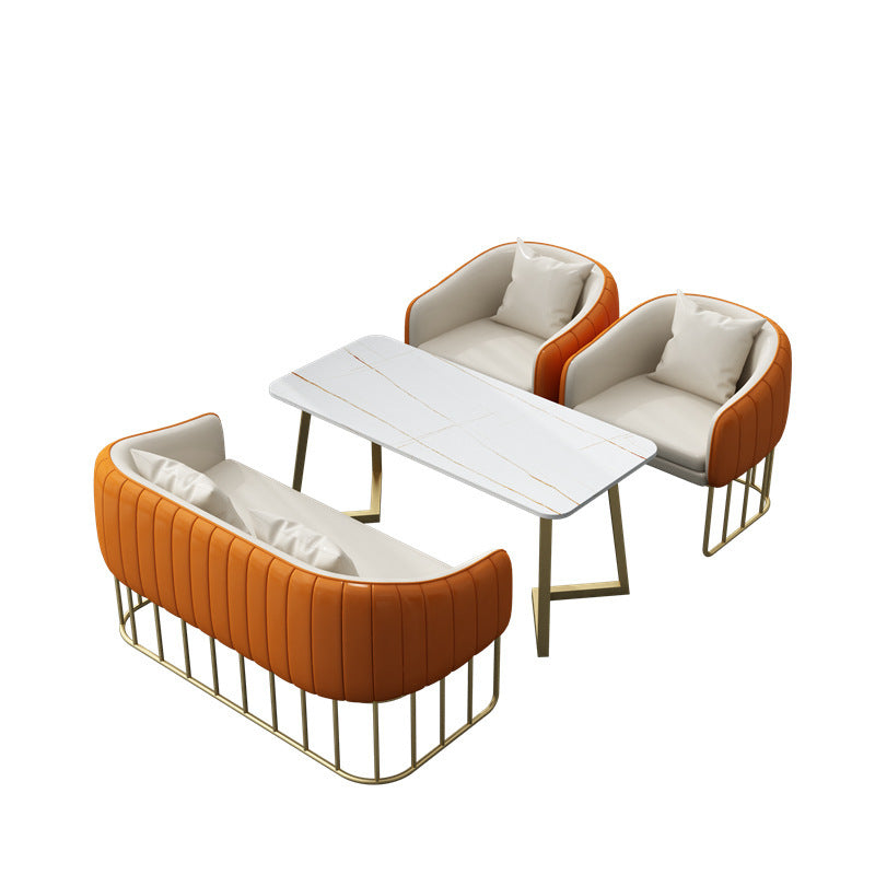 Negotiation table and chair combination sales office hotel rest area beauty salon photo studio reception sofa casual coffee shop booth