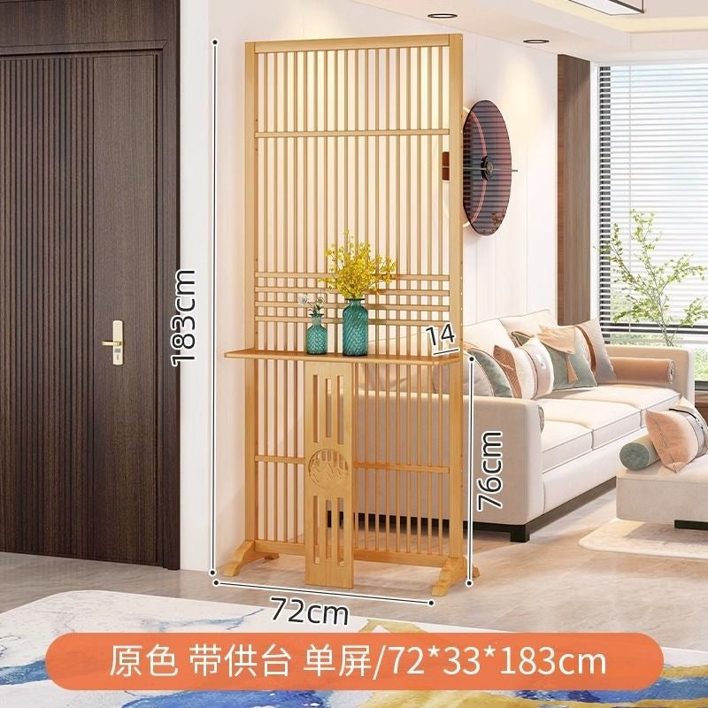 New chinoiserie screen partition living room for home blocking grids solid wood foldablemovable entrance hall office seat screen