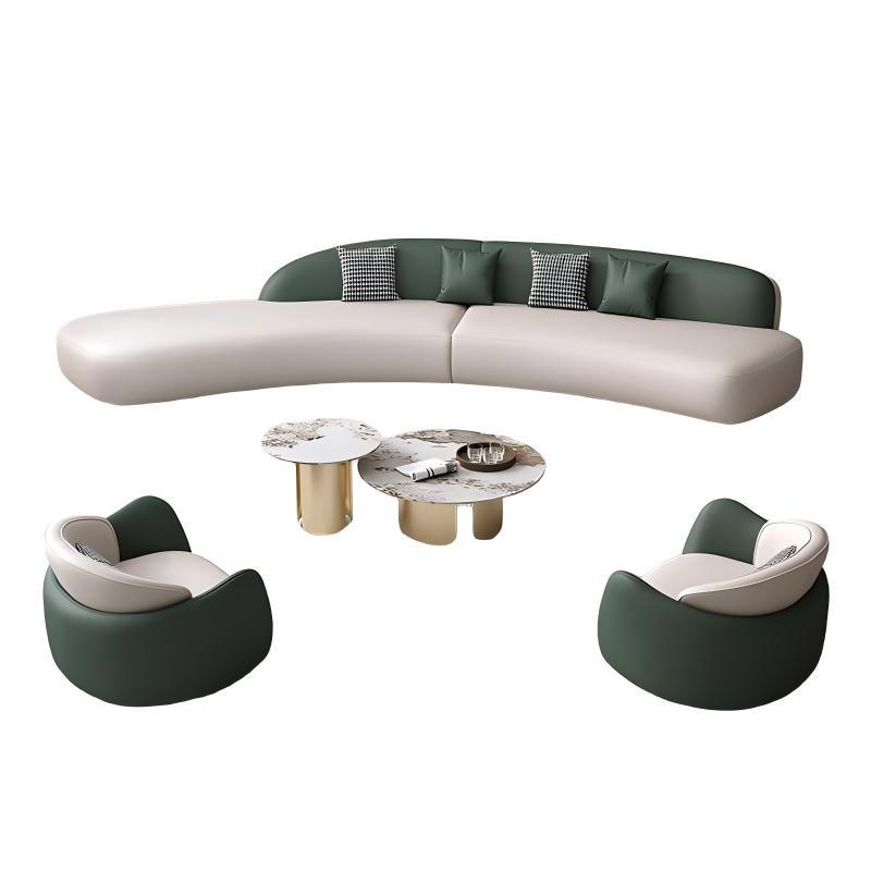 Modern minimalist curved sofa for sales centers, hotels, b&bs, beauty salons, vip lounges, reception areas, and negotiation zones