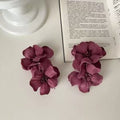 Super fairy purple flower earrings for women, beach vacation style, beautiful exaggerated earrings, 2026 new earrings wholesale
