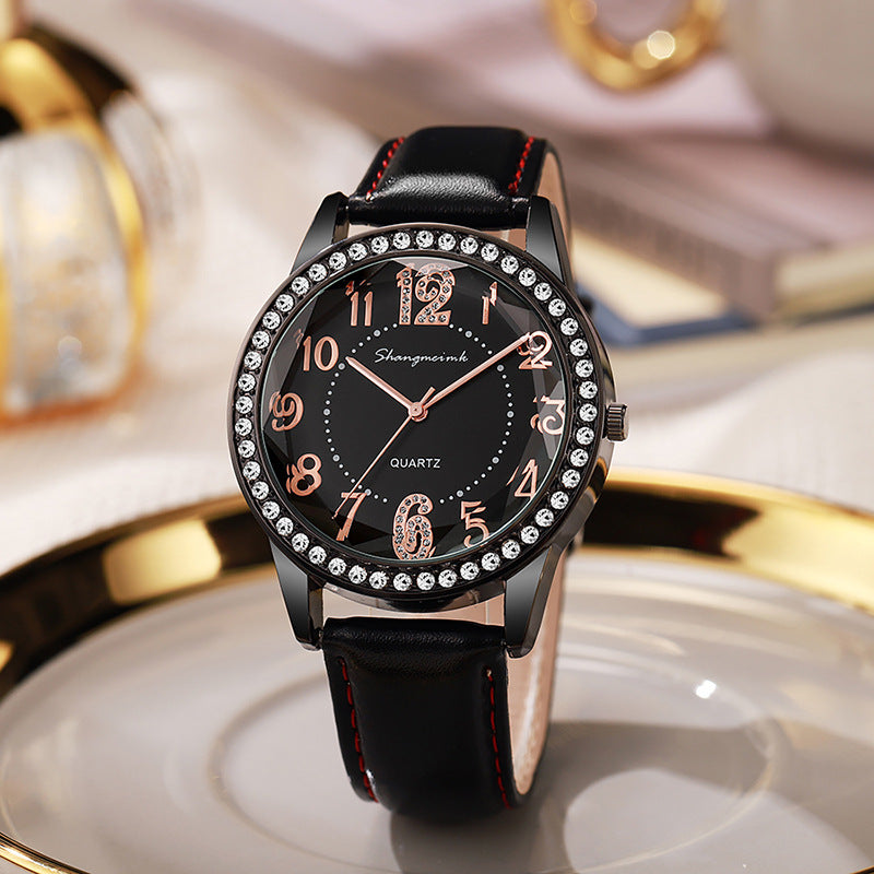 New arrivalpopular diamond-encrusted watch cross-border women's belt women's watch quartz watch manufacturer wholesale dropshipping watches