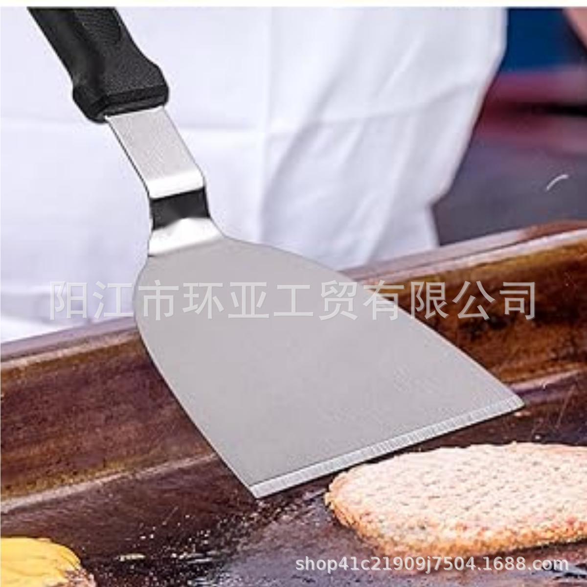Cross-border stainless steel steak shovel iron plate frying shovel cooking shovel thickened steak pancake tool shovel high temperature resistance