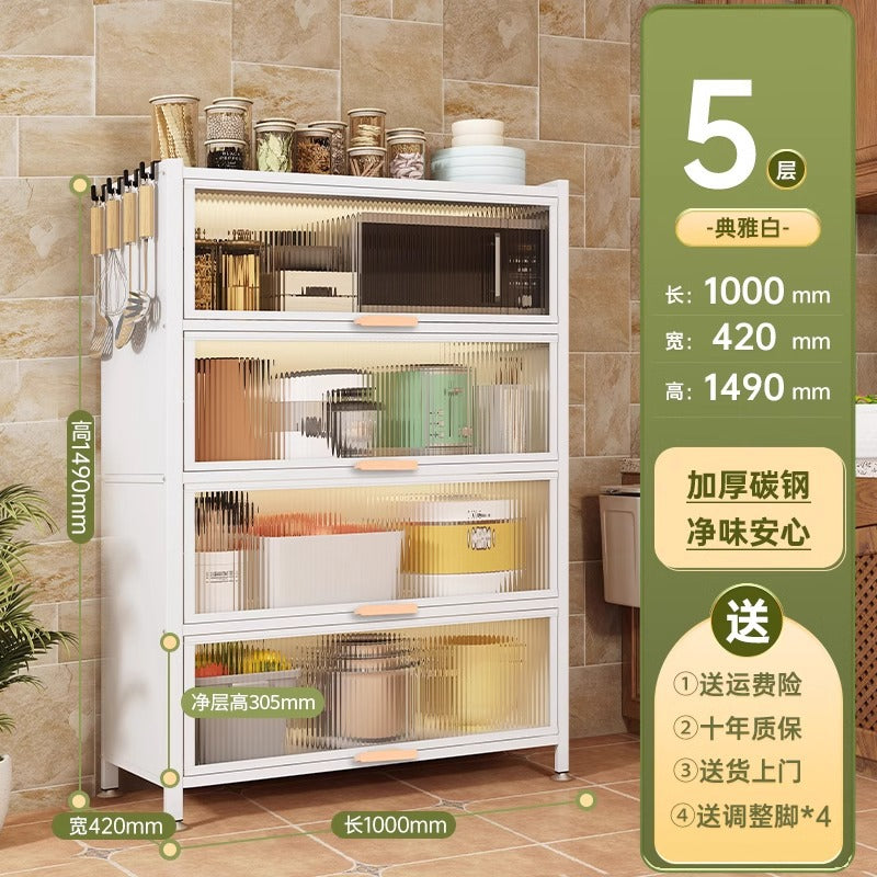Kitchen storage rack multi-function microwave oven storage cabinet floor-standing multi-layer storage cabinet cupboard pot cupboard