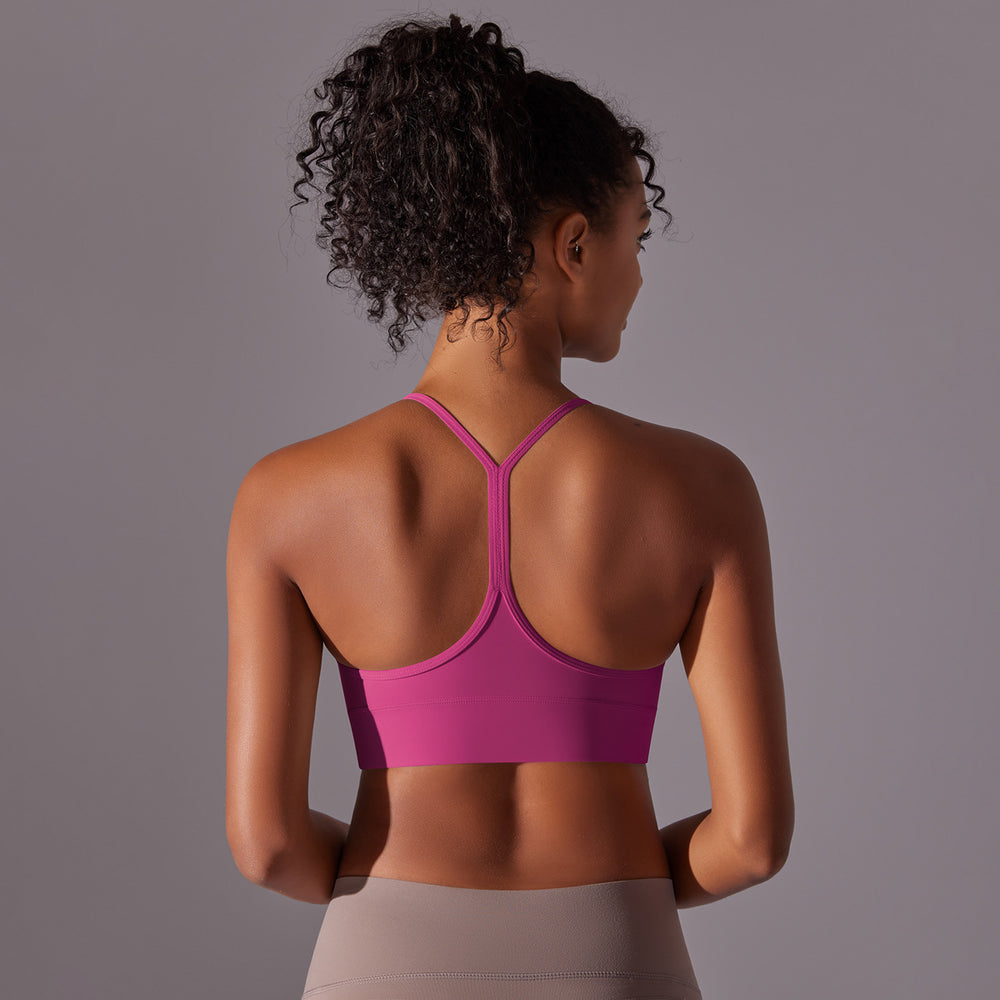 New arrivalsexy suspender back sports intimatesnudecomfortable fitness vest bubble wrap push-up yoga sports bra
