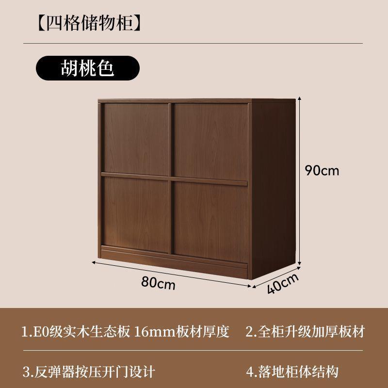Solid wood sideboard low cabinet wall-mounted tea cabinet medieval style skeleton line storage cabinet side cabinet for home living room storage cabinet