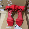 Za2024summernew arrival high-heeled one-piece back heel bowsfashionfashionoutwear women's sandals