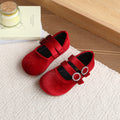 Vancahao girls' velvet princess shoes, new spring  collection: kids' double-row velcro moccasins, soft sole flats