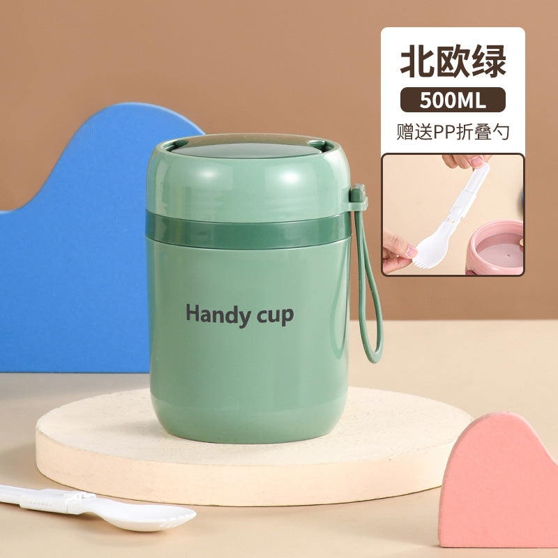One stainless steel soup cup is sent on behalf of others, and the heat preservation can be heated. Soup pot, lunch box, porridge, milk cup, breakfast cup, food.
