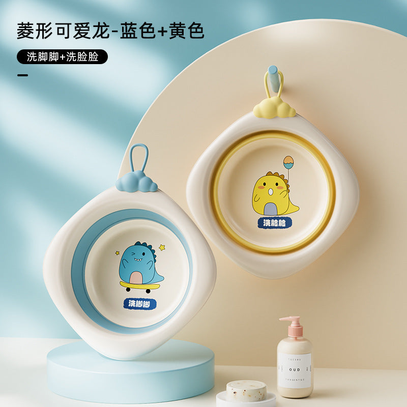Newborn baby foldable wash basin set - 3-piece: perfect for washing baby's face, bottom, and feet