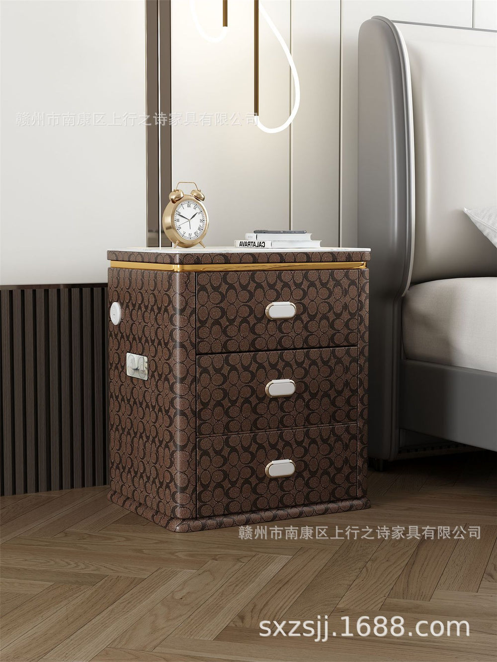 2023 smart safe nightstand - home anti-theft safe with wireless charging, integrated luxury design for home and hotel use