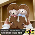 2025 new women's autumn/winter british style chunky sole birkenstock-style casual half-slipper fashionable versatile durable closed-toe slippers wholesale
