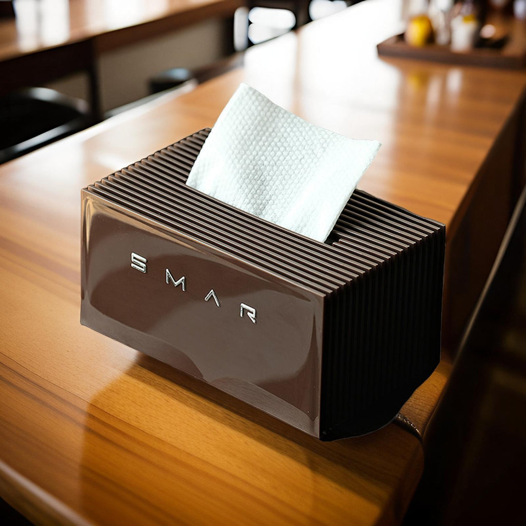 Minimalist Nordic style tissue box, high-end light luxury paper box in living room, creative desktop paper box for household coffee table ornament