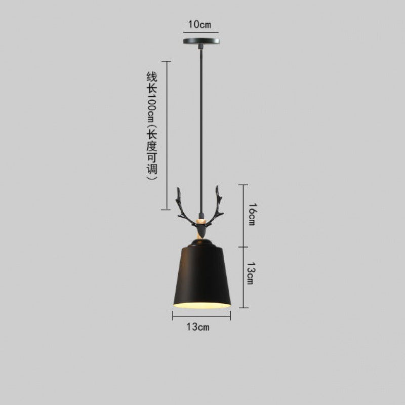 Antlers American Nordic living room dining room bar counter retro lamps creative bar art wrought iron industrial wind chandelier