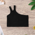 Kids' tank top - summer fashion, european & american style, casual solid color, cotton camisole for girls, trendy pink top
